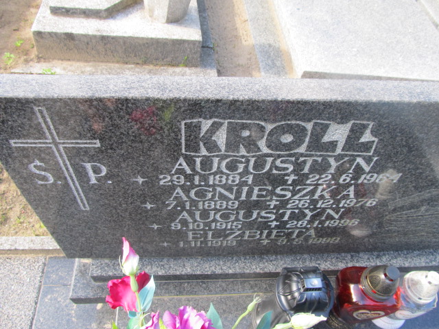 Agnieszka Kroll 1889 Władysławowo - Grobonet - Wyszukiwarka osób pochowanych