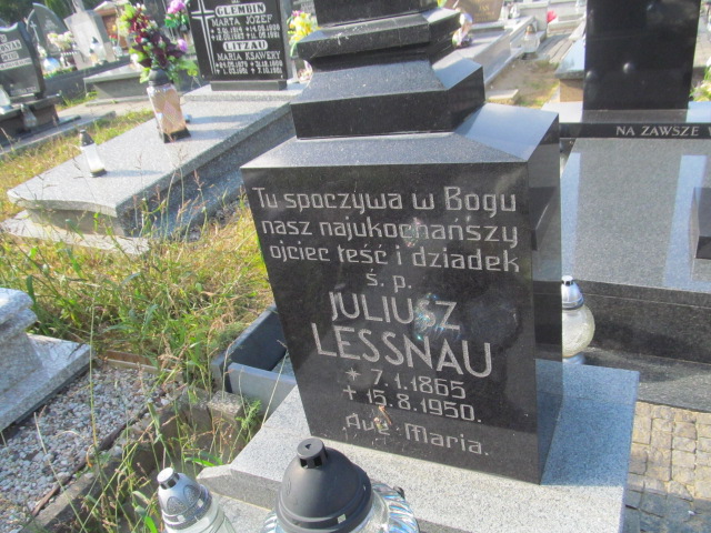 Juliusz Lessnau 1865 Władysławowo - Grobonet - Wyszukiwarka osób pochowanych