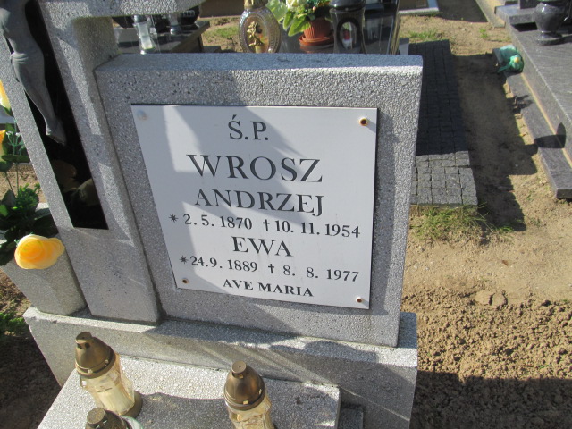 Andrzej Wrosz 1870 Władysławowo - Grobonet - Wyszukiwarka osób pochowanych
