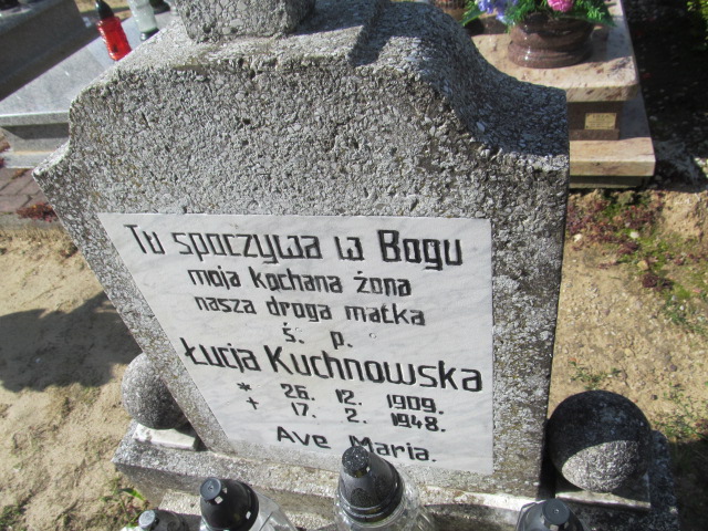 Łucja Kuchnowska 1909 Władysławowo - Grobonet - Wyszukiwarka osób pochowanych