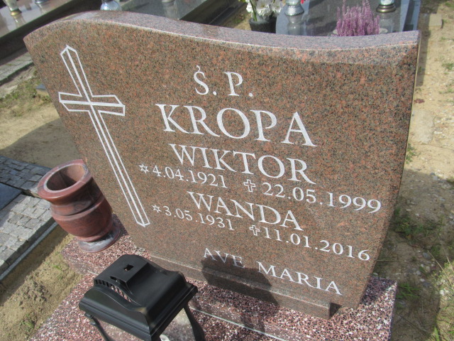 Wiktor Kropa 1921 Władysławowo - Grobonet - Wyszukiwarka osób pochowanych